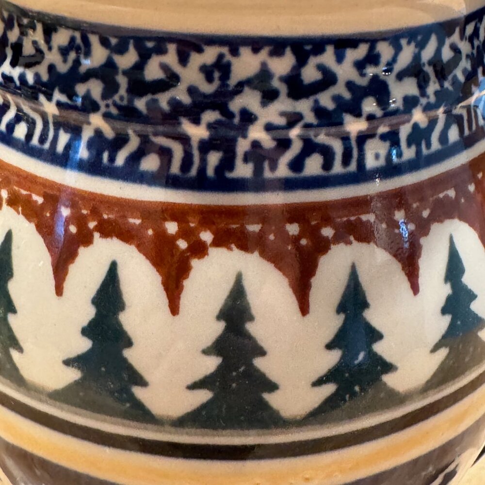 Polish Pottery Original Boleslawiec 7" Pitcher Trees and Stars Perfect Condition - Picture 4 of 6